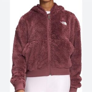 The North Face Girls' Suave Oso Fleece Full-Zip Hooded Jacket Wild Ginger